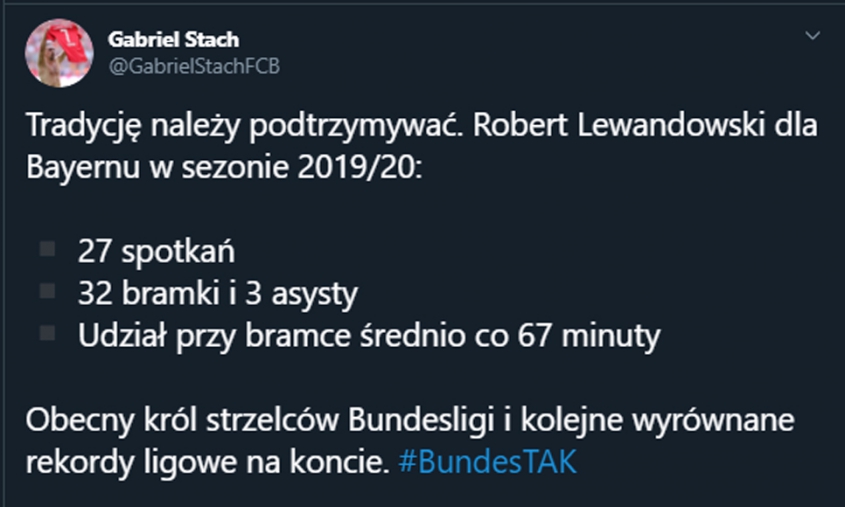 STATYSTYKI Lewandowskiego w sezonie 2019/20!